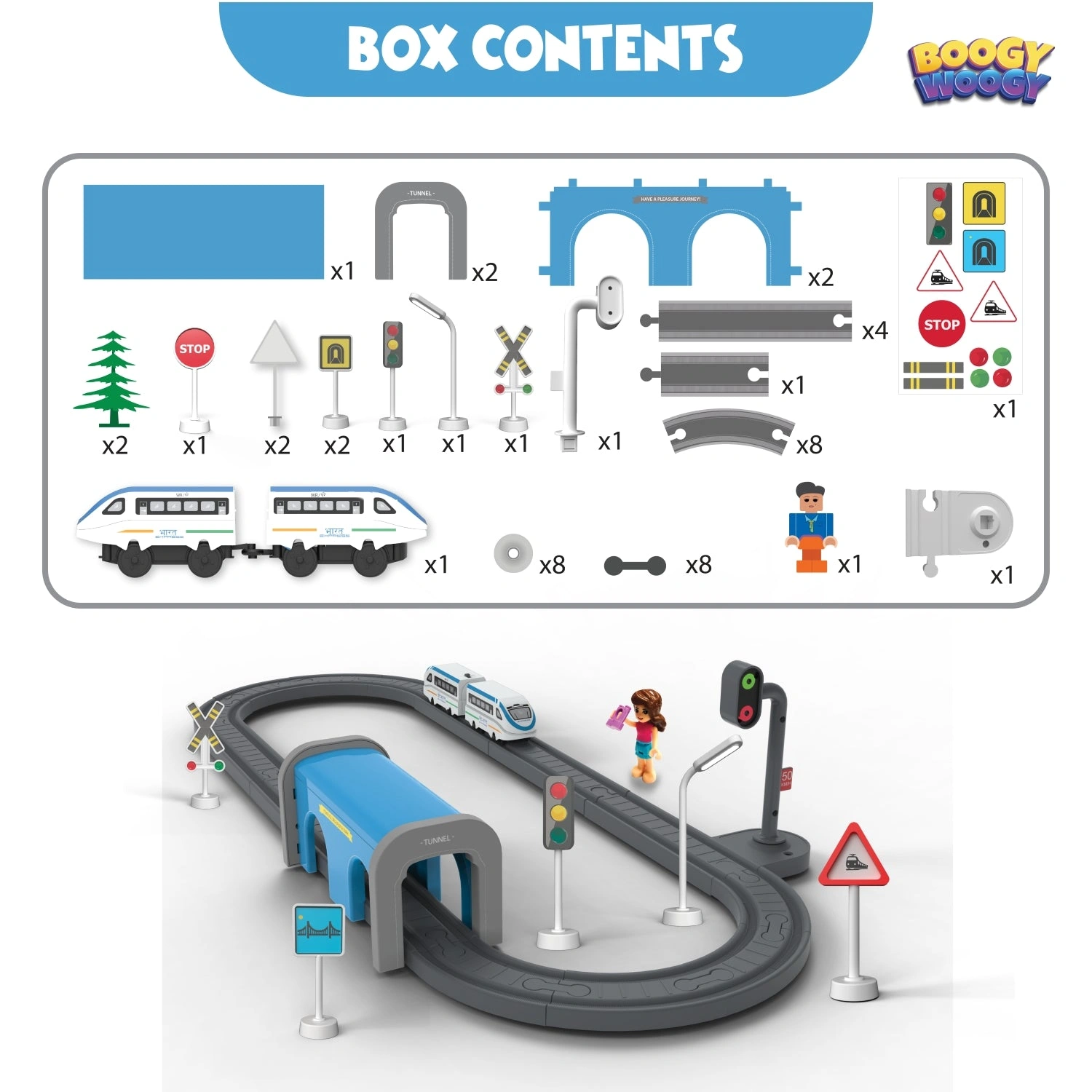 India Express Train Set: Magnetic Tracks - Perfect Gift for Little Engineers (3+)
